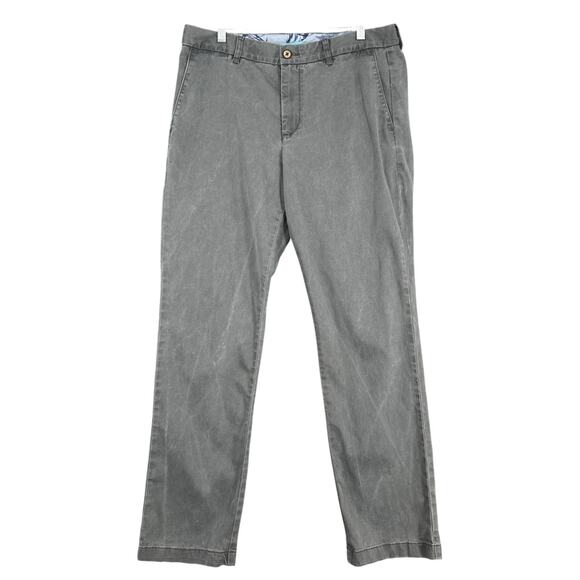 Tommy‎ Bahama Vintage Grey Button Closure Stretch Classic Pants Size 34 X 32 - Picture 1 of 8